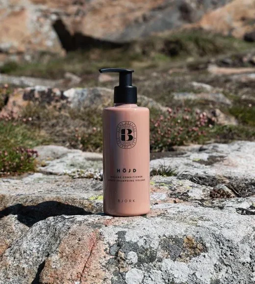 Alt="Björk balsam – svenskt, veganskt och sulfatfritt hårbalsam för glans och styrka – hos Edmond Hair Shop"